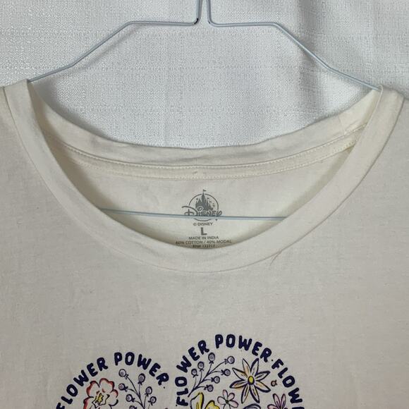 Disney Parks womens large epcot flower festival figment short sleeve shirt white - Picture 7 of 7
